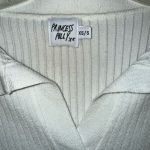 Princess Polly Ribbed Callie Long Sleeve Mini XS SMALL